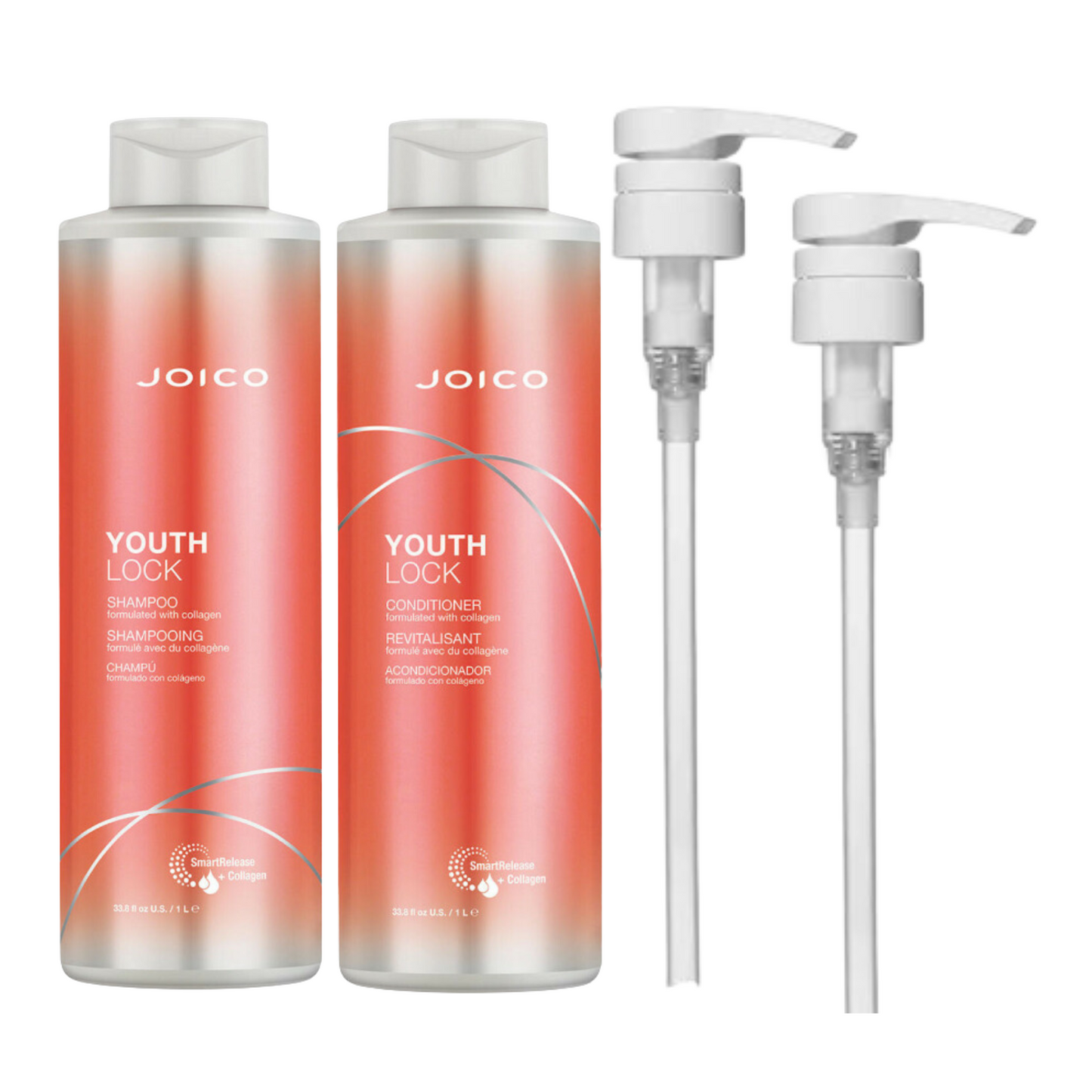 JOICO YOUTHLOCK SHAMPOO AND CONDITIONER FORMULATED WITH COLLAGEN