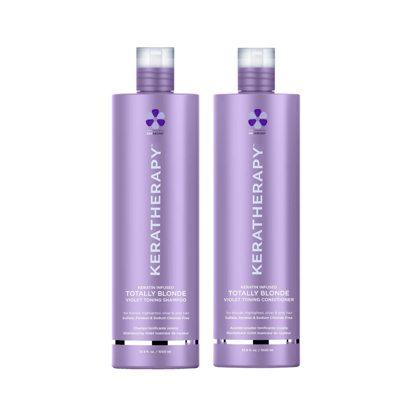 KERATHERAPY TOTALLY BLONDE VIOLET TONING SHAMPOO AND CONDITIONER