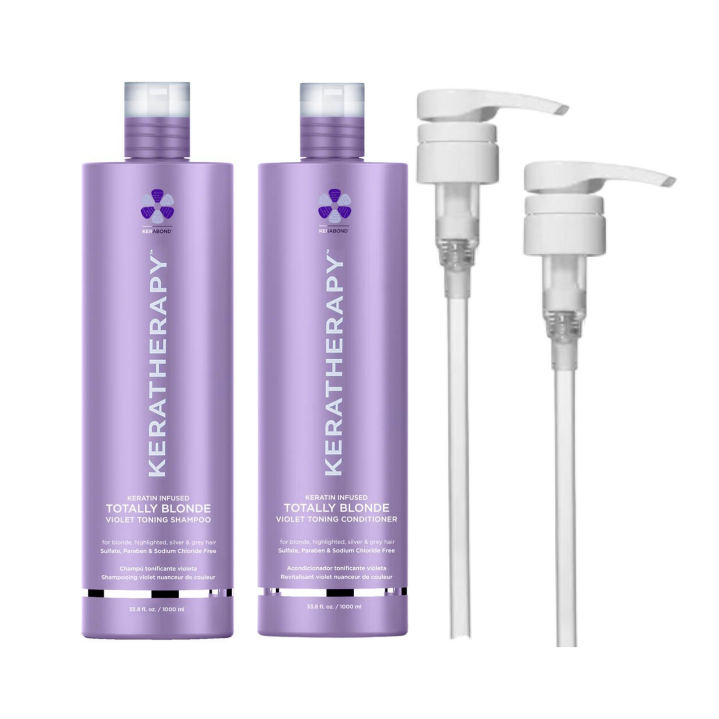 KERATHERAPY TOTALLY BLONDE VIOLET TONING SHAMPOO AND CONDITIONER