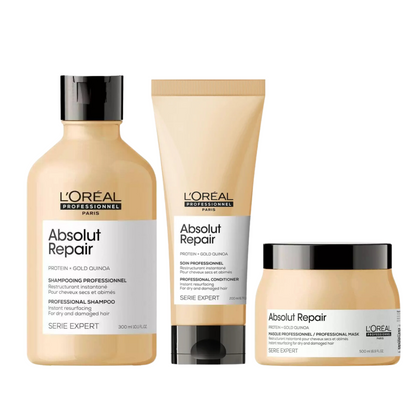 L'OREAL ABSOLUT REPAIR SHAMPOO, CONDITIONER AND MASQUE
