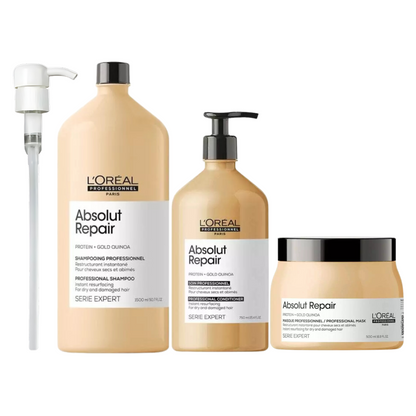L'OREAL ABSOLUT REPAIR SHAMPOO, CONDITIONER AND MASQUE