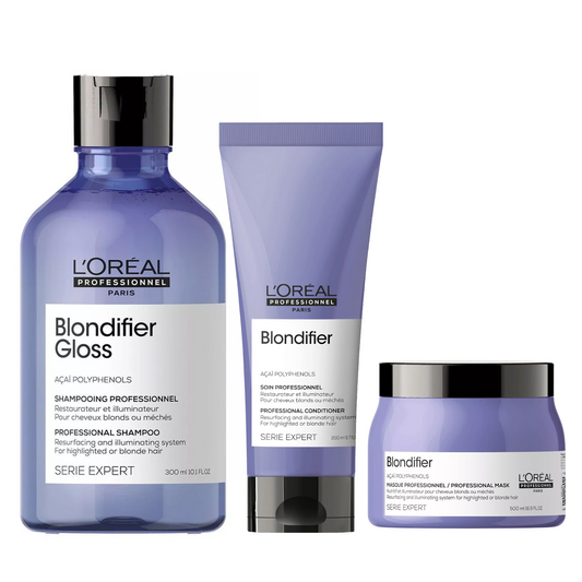 L'OREAL BLONDIFIER GLOSS SHAMPOO, BLONDIFIER CONDITIONER AND MASK