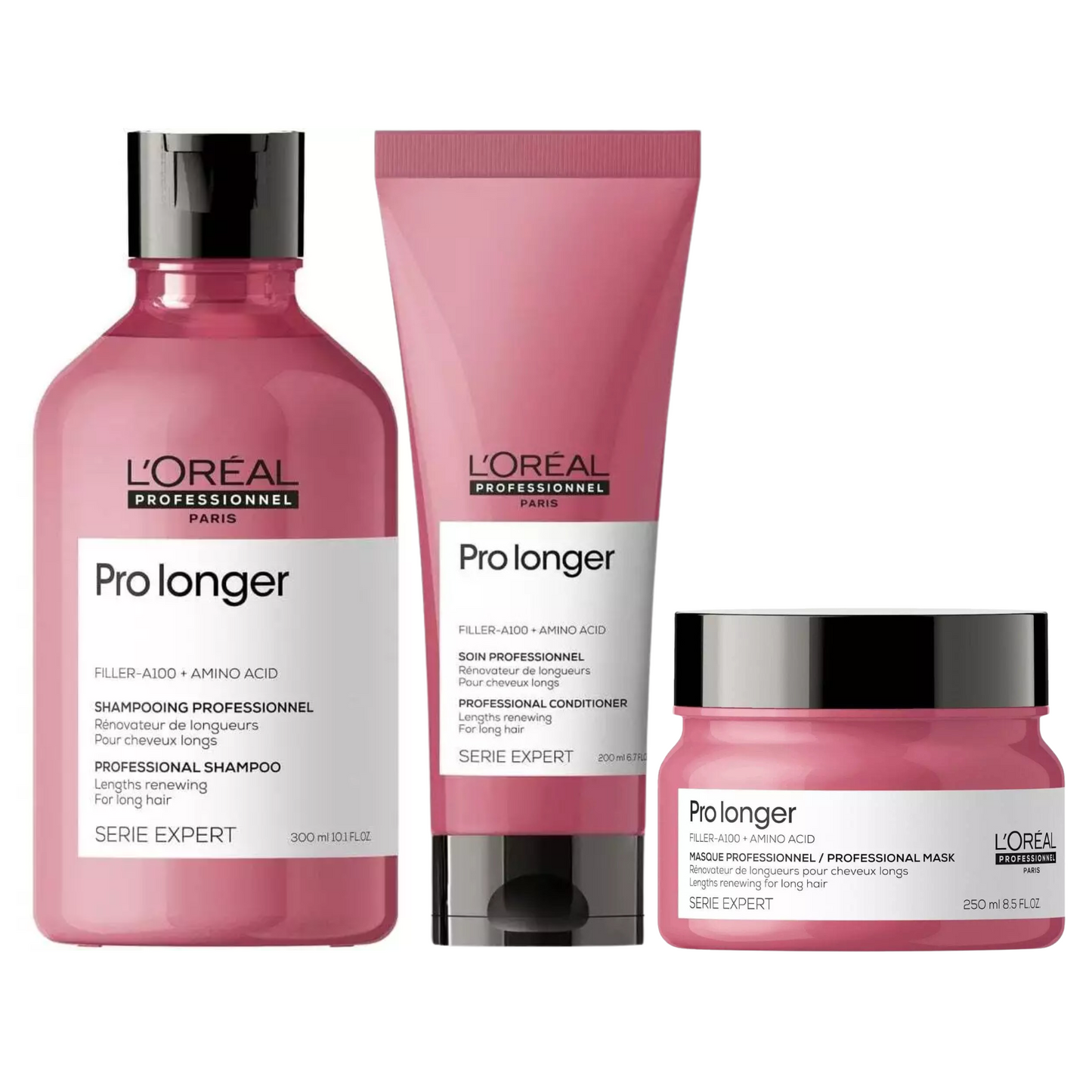 L'OREAL SERIE EXPERT PRO LONGER SHAMPOO, CONDITIONER AND MASK