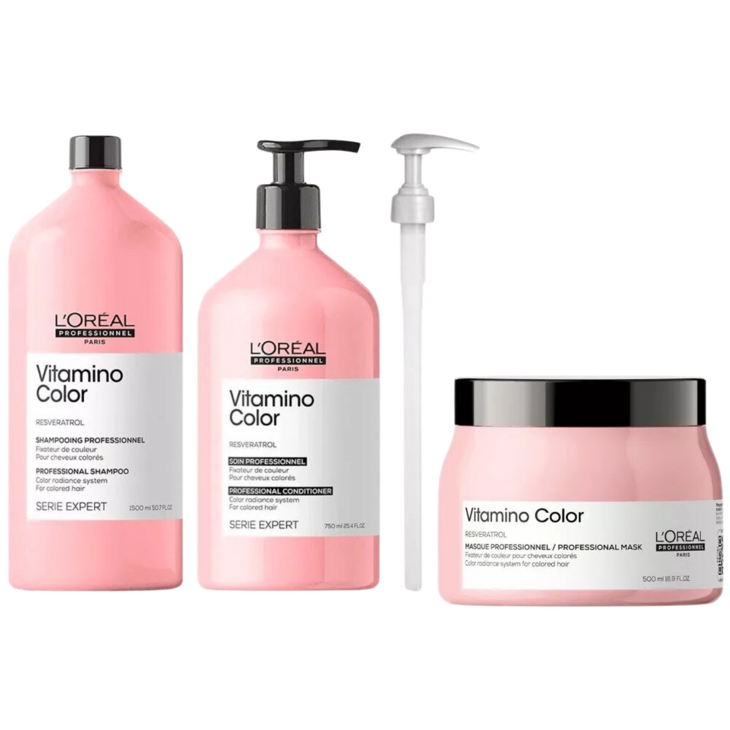 L'OREAL SERIE EXPERT VITAMINO COLOR SHAMPOO, CONDITIONER AND MASK