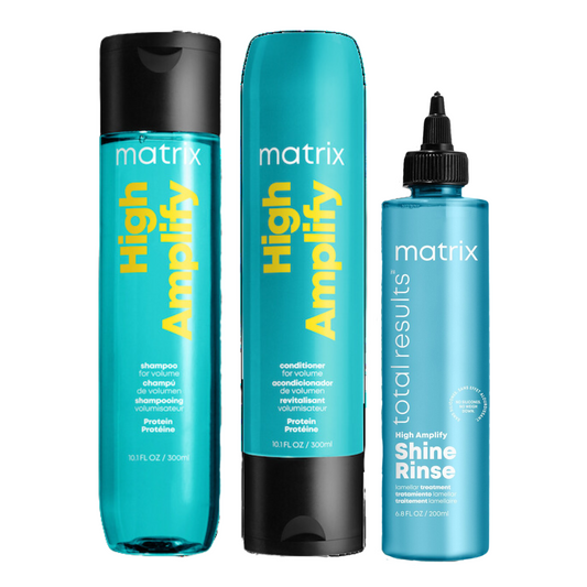 MATRIX TOTAL RESULTS HIGH AMPLIFY SHAMPOO, CONDITIONER AND TREATMENT