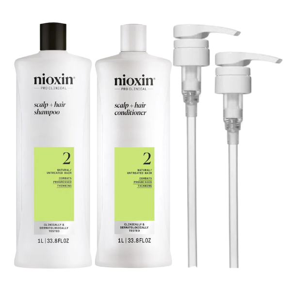 NIOXIN SCALP + HAIR THICKENING SYSTEM 2 SHAMPOO & CONDITIONER