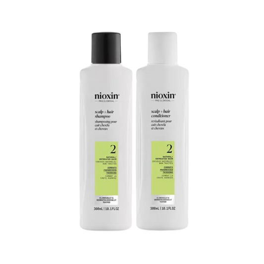 NIOXIN SCALP + HAIR THICKENING SYSTEM 2 SHAMPOO & CONDITIONER
