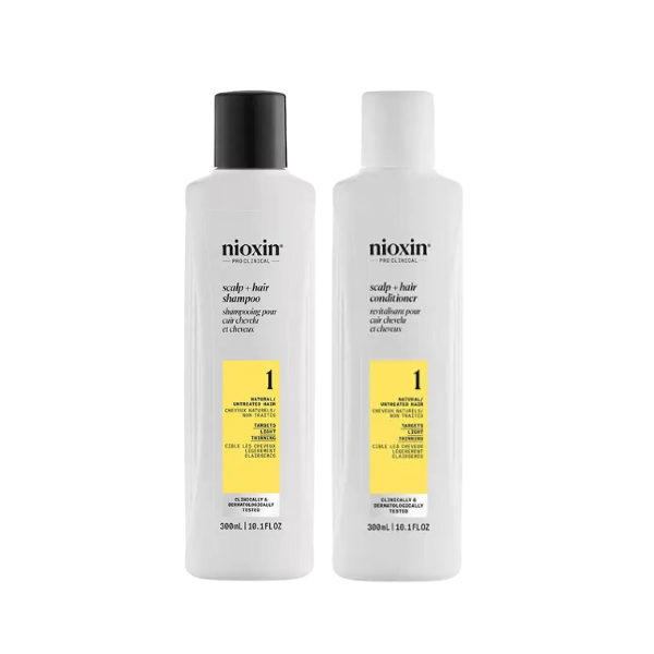 NIOXIN SCALP + HAIR THICKENING SYSTEM 1 SHAMPOO & CONDITIONER