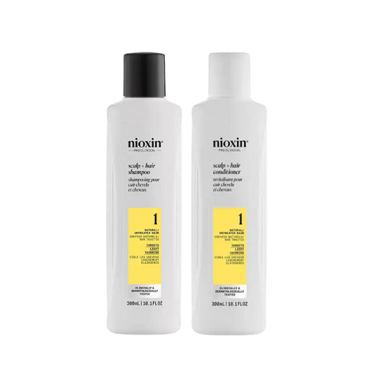 NIOXIN SCALP + HAIR THICKENING SYSTEM 1 SHAMPOO & CONDITIONER
