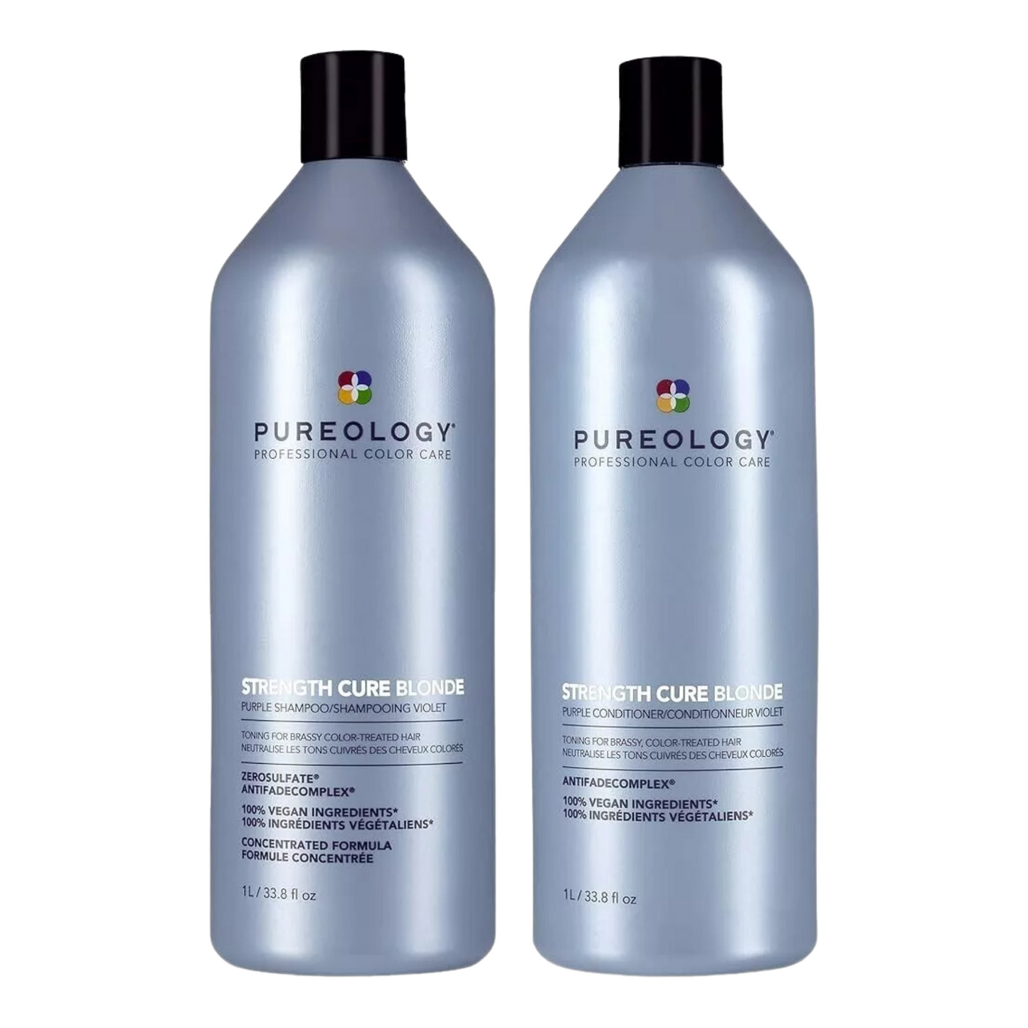 PUREOLOGY STRENGTH CURE BLONDE SHAMPOO AND CONDITIONER