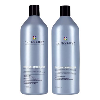 PUREOLOGY STRENGTH CURE BLONDE SHAMPOO AND CONDITIONER