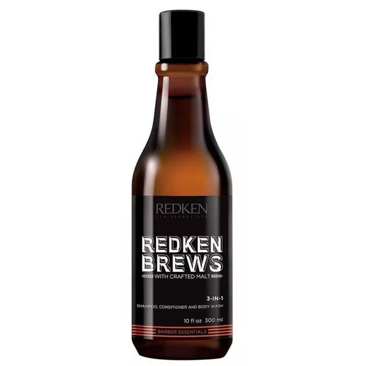 REDKEN BREWS 3 IN 1 SHAMPOO, CONDITIONER AND BODY WASH