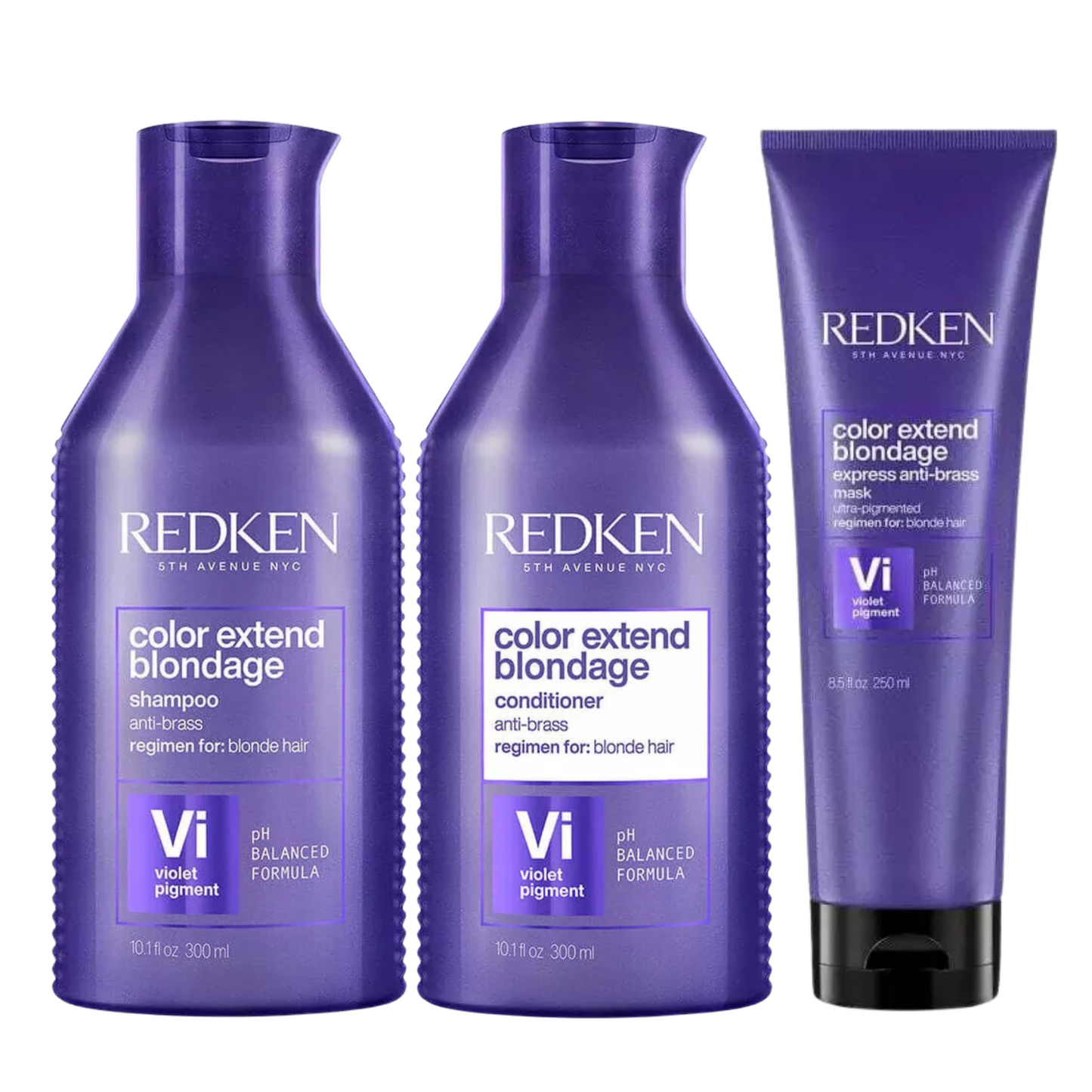 REDKEN COLOR EXTEND BLONDAGE SHAMPOO, CONDITIONER AND MASK