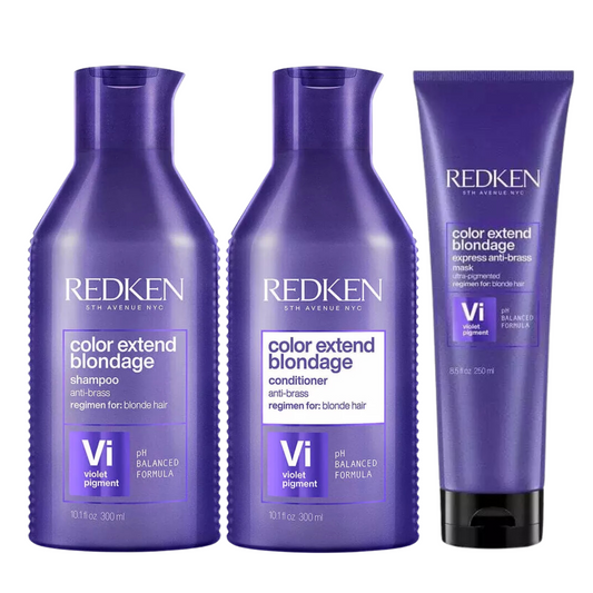 REDKEN COLOR EXTEND BLONDAGE SHAMPOO, CONDITIONER AND MASK