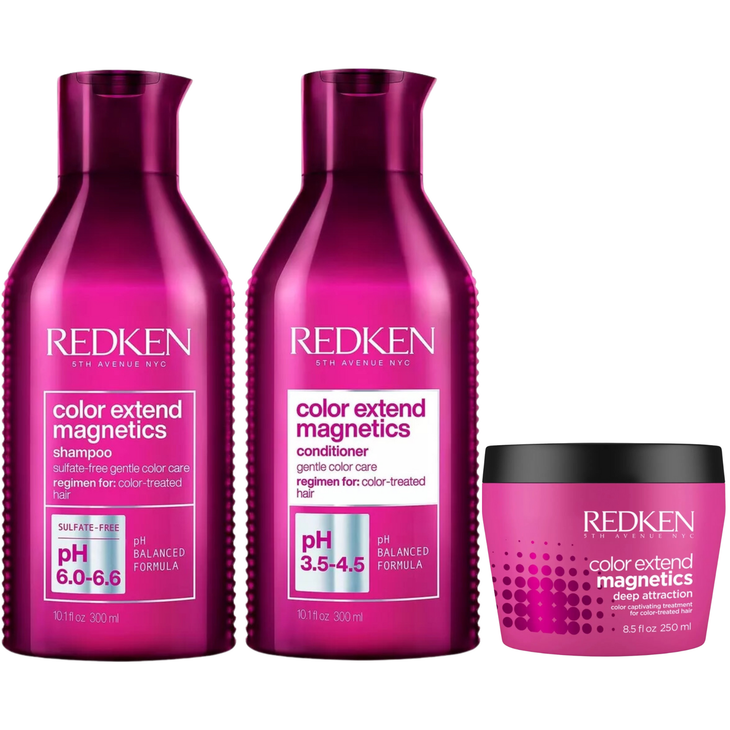 REDKEN COLOR EXTEND MAGNETICS SHAMPOO, CONDITIONER AND MASK