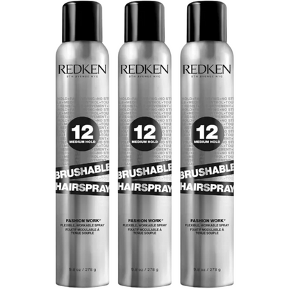 REDKEN STYLING BRUSHABLE HAIRSPRAY FASHION WORK FLEXIBLE WORKABLE SPRAY
