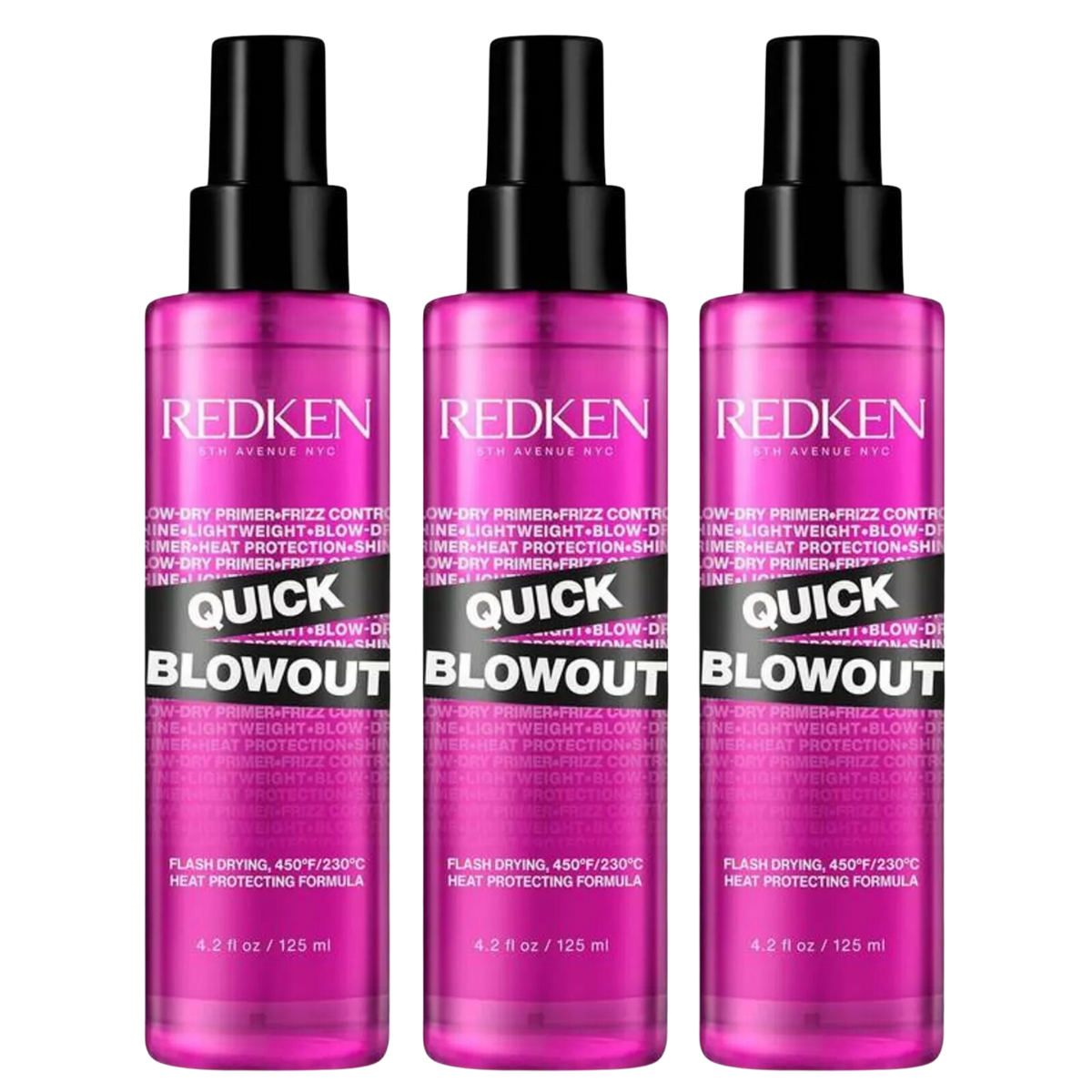 REDKEN STYLING QUICK BLOWOUT FLASH DRYING 230 C HEAT PROTECTING FORMULA