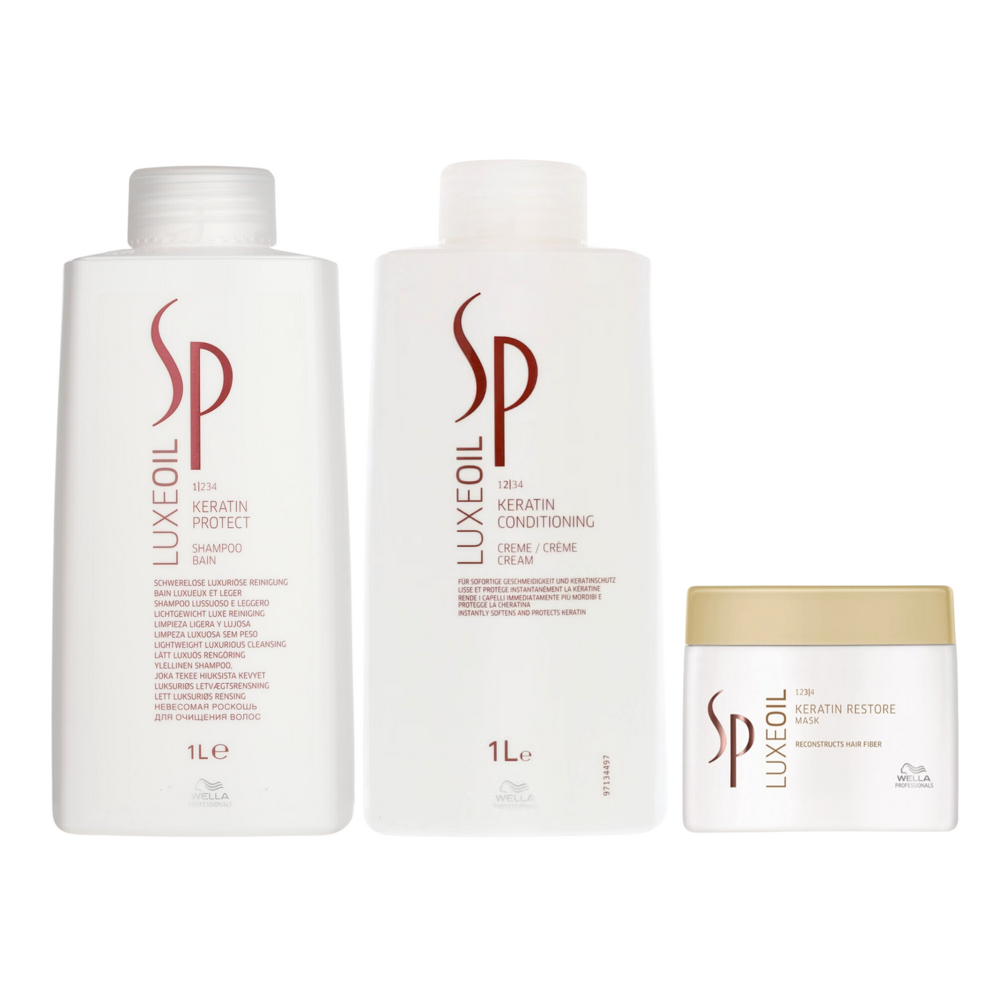 WELLA SP CLASSIC LUXEOIL KERATIN PROTECT SHAMPOO CONDITIONER MASK