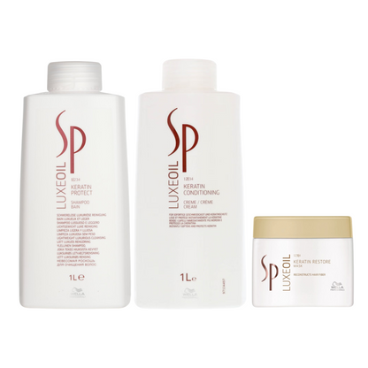 WELLA SP CLASSIC LUXEOIL KERATIN PROTECT SHAMPOO CONDITIONER MASK