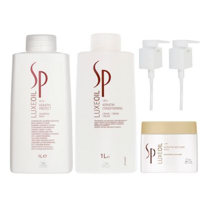 WELLA SP CLASSIC LUXEOIL KERATIN PROTECT SHAMPOO CONDITIONER MASK