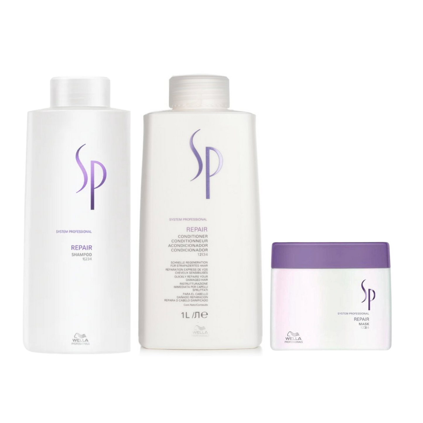 WELLA SP CLASSIC REPAIR SHAMPOO CONDITIONER AND TREATMENT