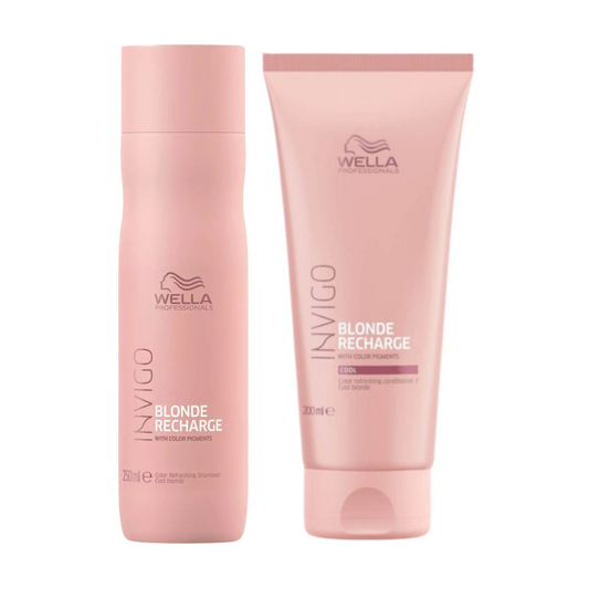 WELLA WP INVIGO BLONDE RECHARGE COOL BLONDE COLOR REFRESHING SHAMPOO AND CONDITIONER