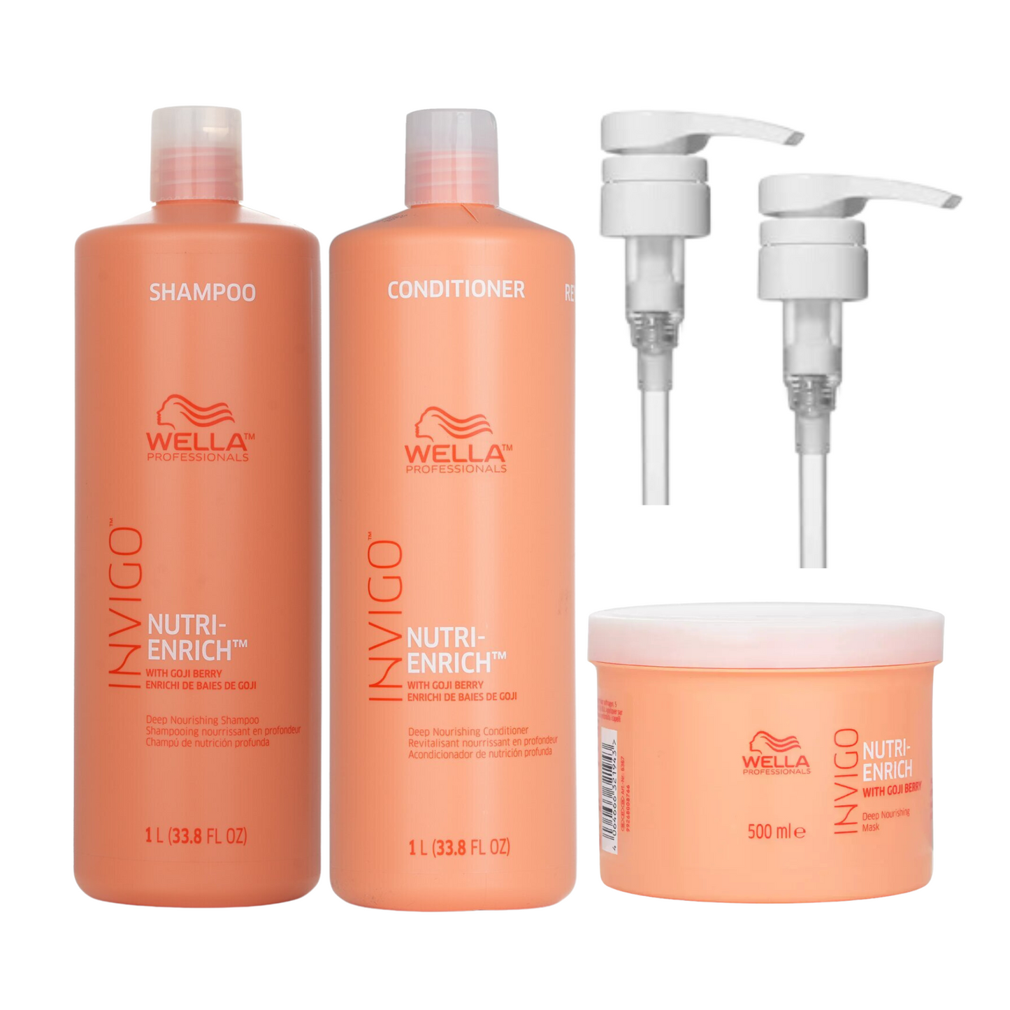 WELLA INVIGO NUTRI-ENRICH DEEP NOURISHING SHAMPOO AND CONDITIONER AND MASK