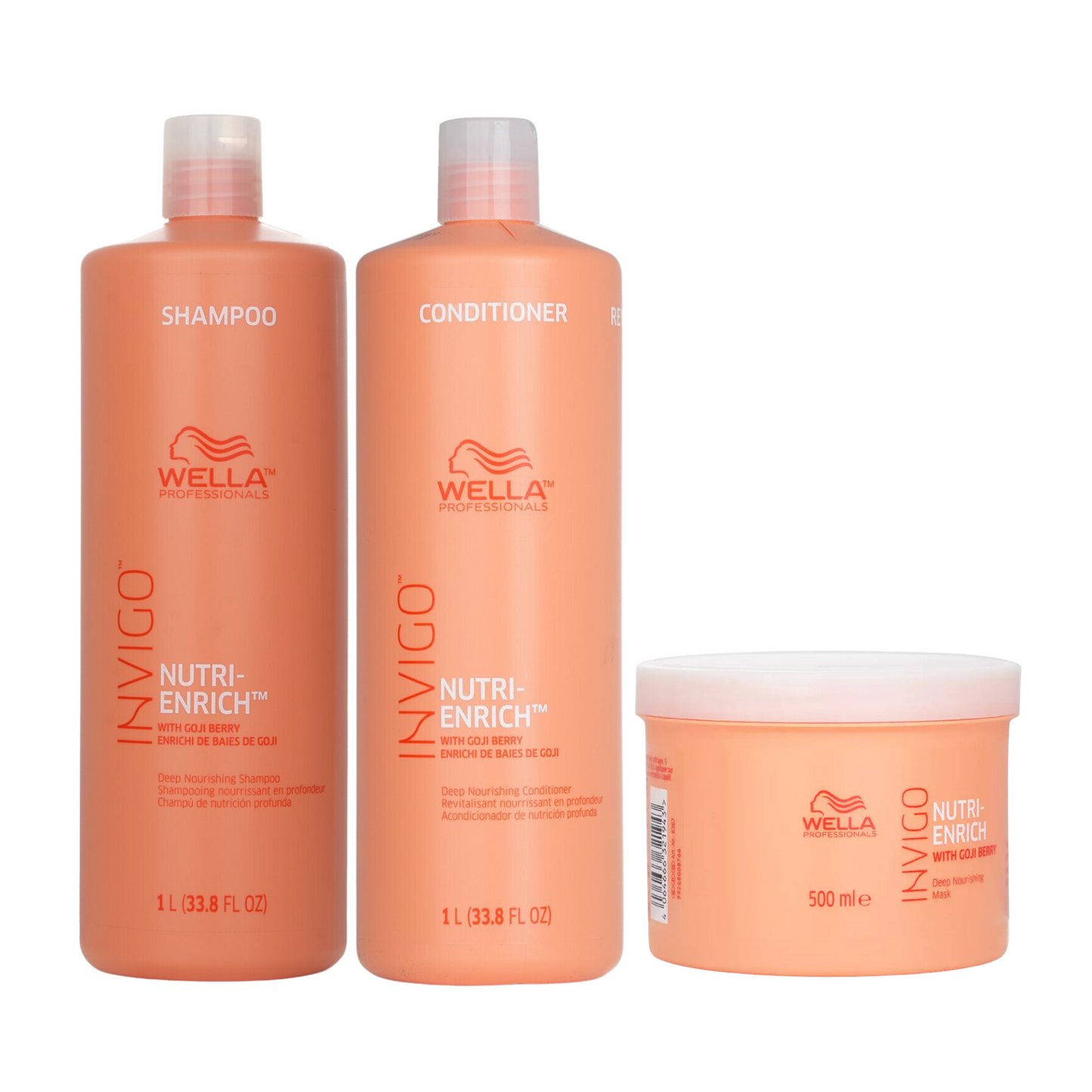 WELLA INVIGO NUTRI-ENRICH DEEP NOURISHING SHAMPOO AND CONDITIONER AND MASK