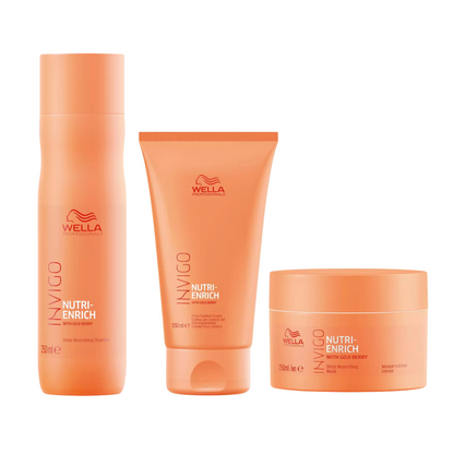 WELLA INVIGO NUTRI-ENRICH DEEP NOURISHING SHAMPOO AND CONDITIONER AND MASK